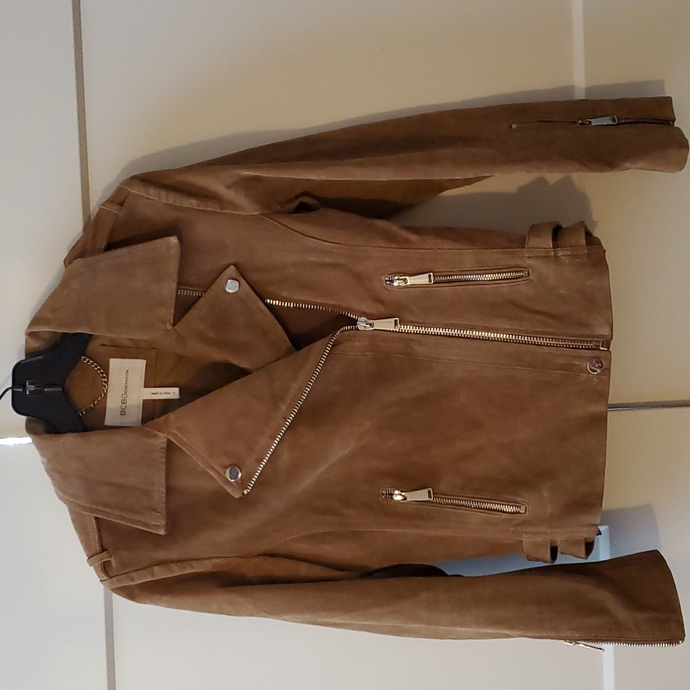 🥳HP🥳 Women's BCBG Leather Moto Jacket